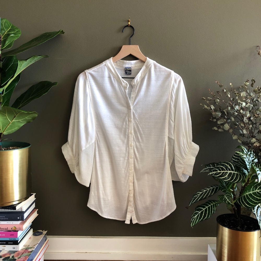 Free People White Peasant Blouse
